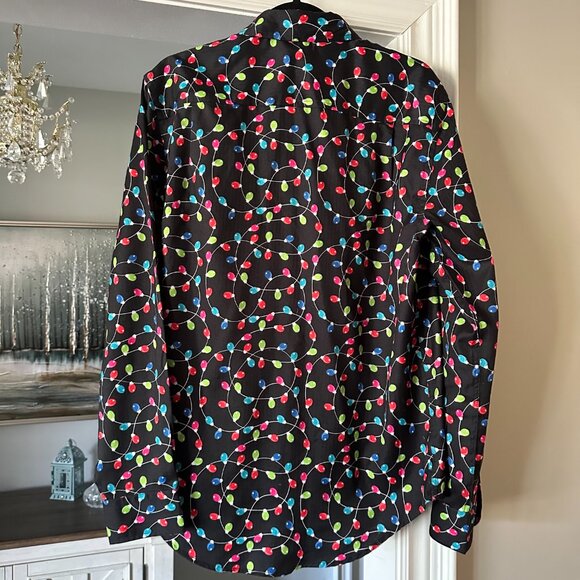 George Long-Sleeve Button Down Holiday Shirt (Men's Medium) - Picture 4 of 5